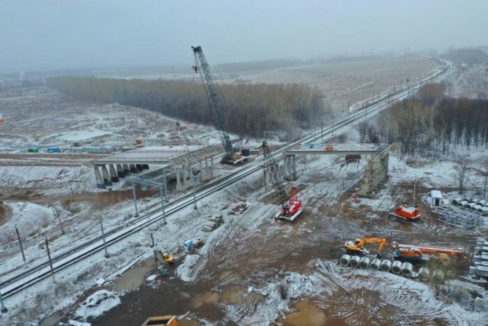 В столице Башкортостана продолжается строительство путепровода вблизи населенного пункта Зинино