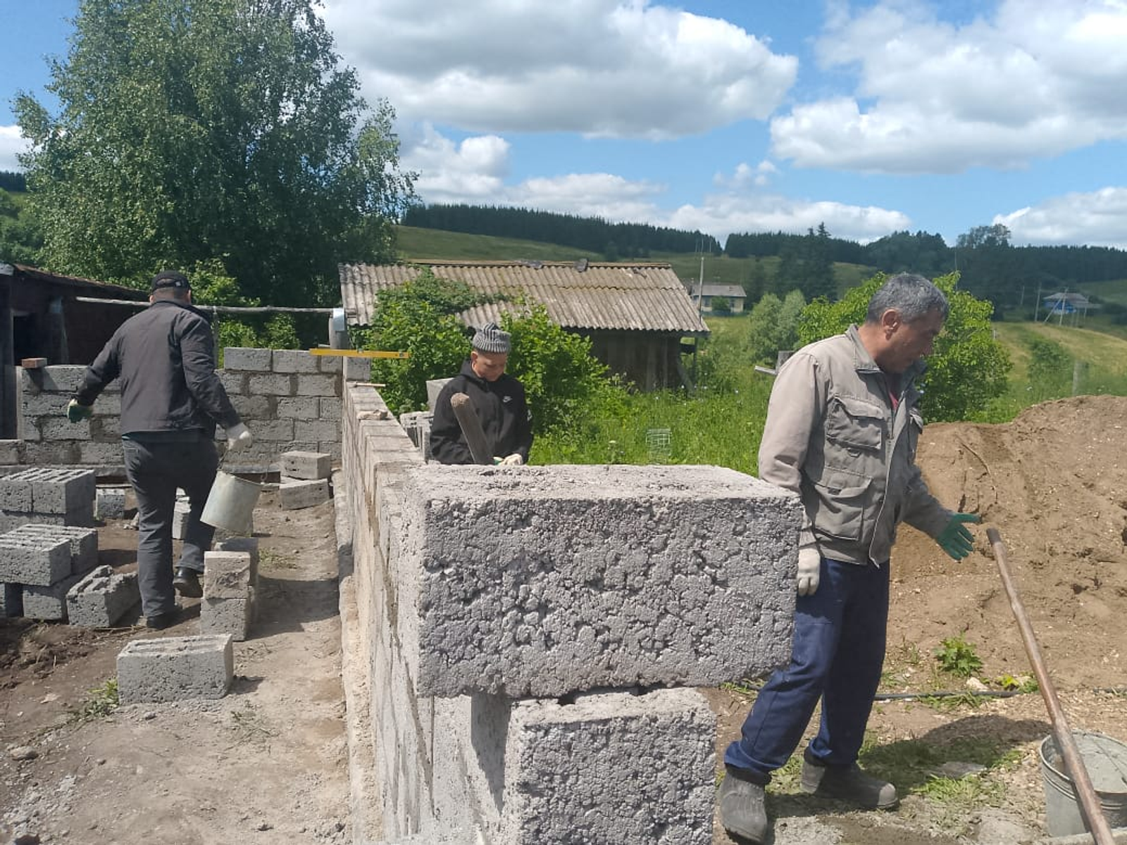В деревне Кигазытамаково начали делать пристрой к зданию мечети "Бабич нуры"