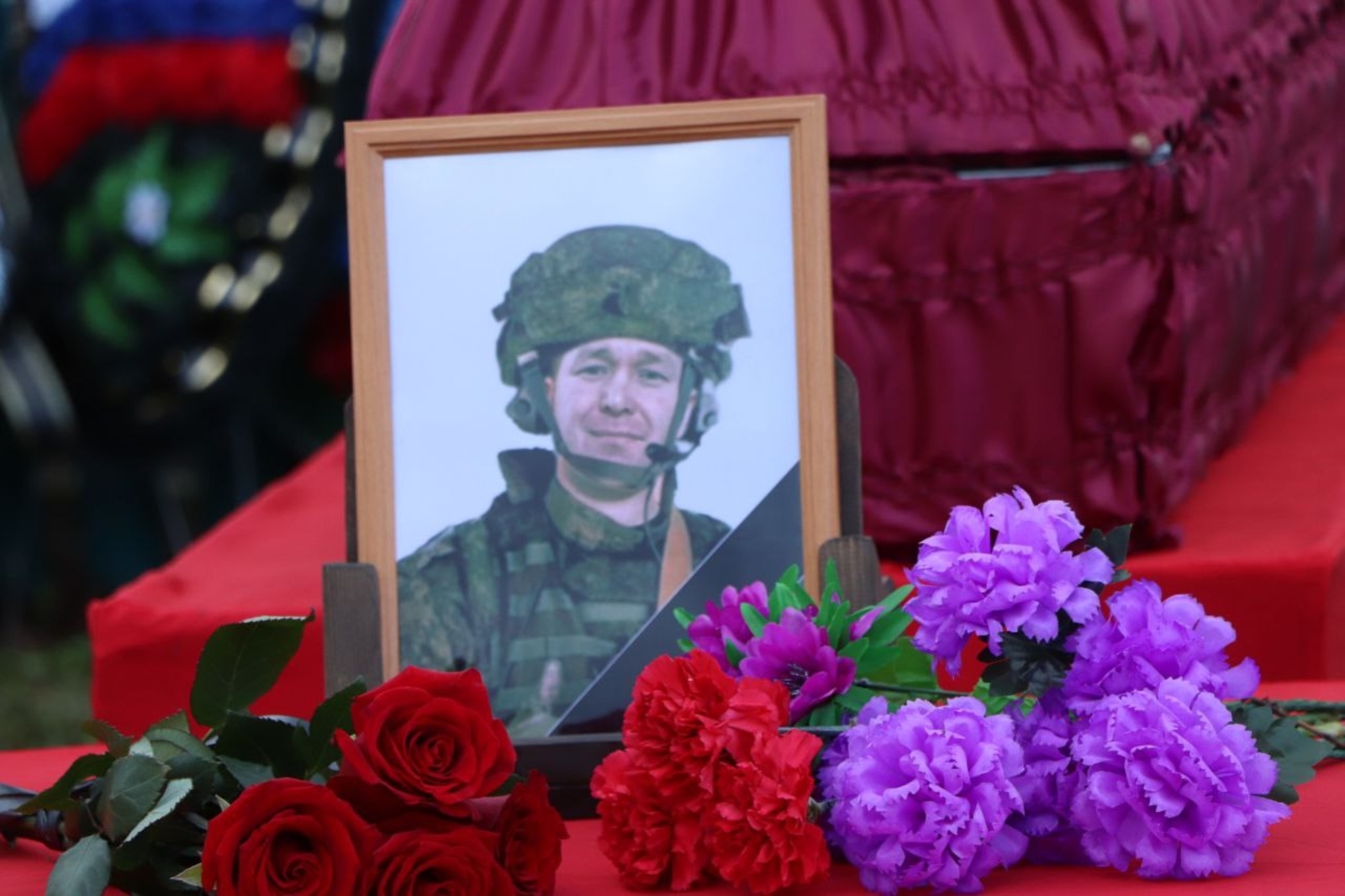 В Мишкинском районе простились с погибшим на СВО Александром Янышевым